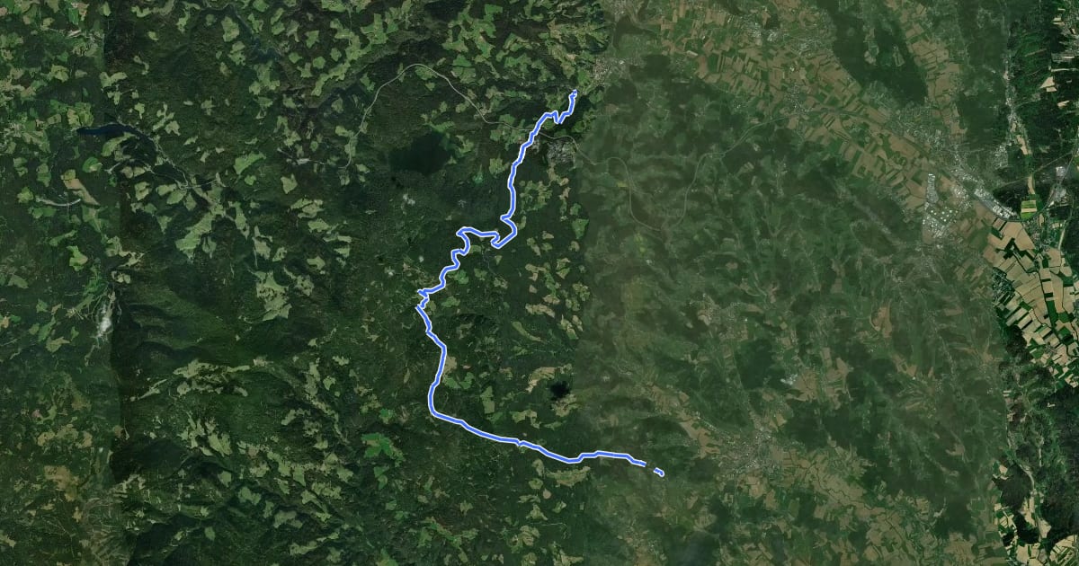Маршрут Wanderweg 571 на спутниковом снимке