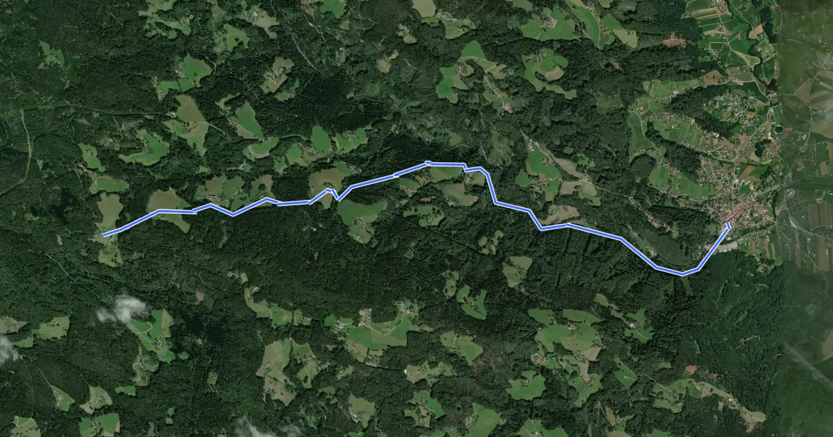Маршрут Wanderweg 587 на спутниковом снимке
