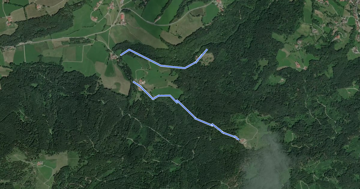 Маршрут Wanderweg 588 - Fischbachau на спутниковом снимке