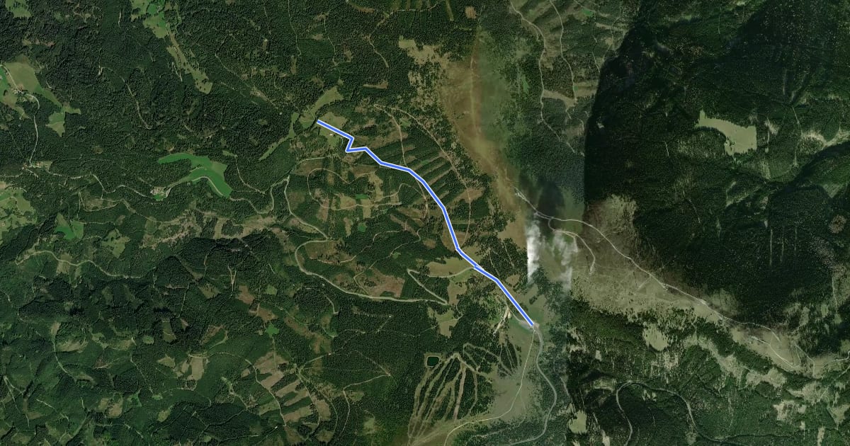 Маршрут Wanderweg 590 на спутниковом снимке