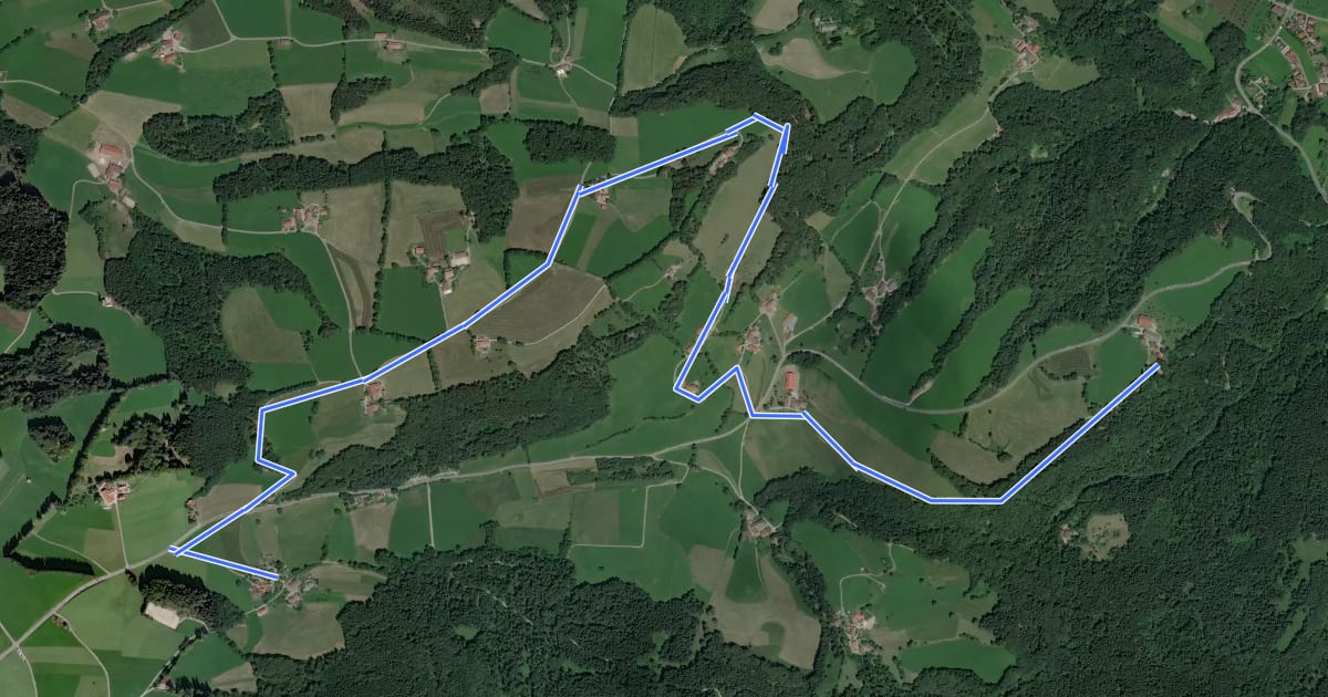 Маршрут Wanderweg 590 - Fischbachau на спутниковом снимке