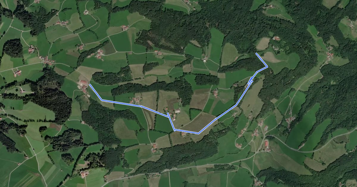 Маршрут Wanderweg 590a - Fischbachau на спутниковом снимке