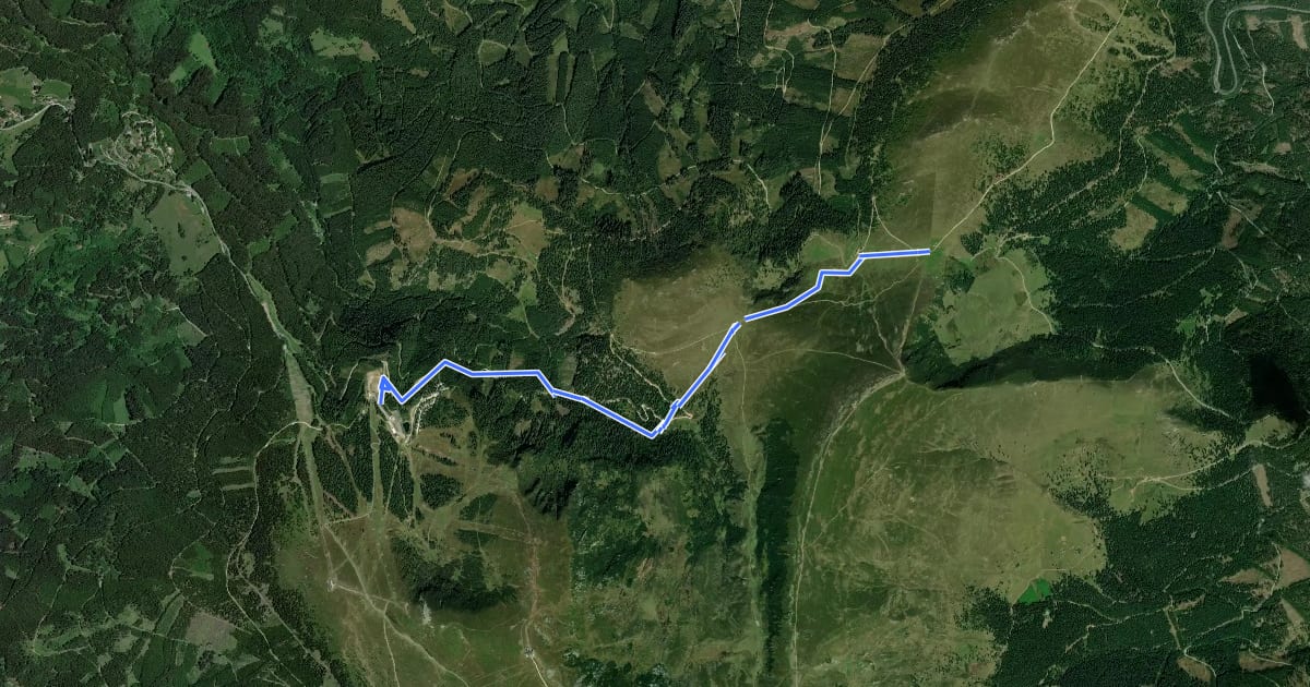 Маршрут Wanderweg 591 на спутниковом снимке