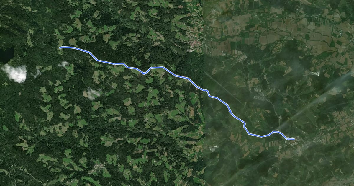 Маршрут Wanderweg 591 на спутниковом снимке
