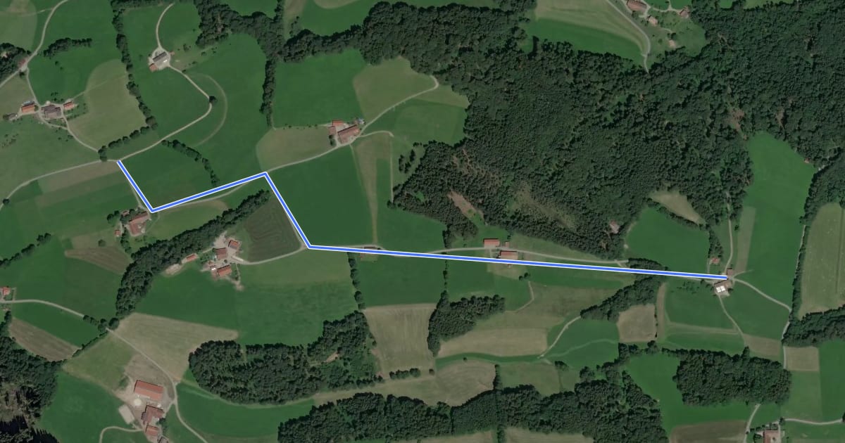 Маршрут Wanderweg 591a - Fischbachau на спутниковом снимке
