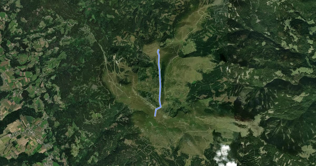 Маршрут Wanderweg 593 на спутниковом снимке