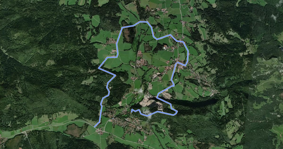 Маршрут Wanderweg 593 - Fischbachau на спутниковом снимке