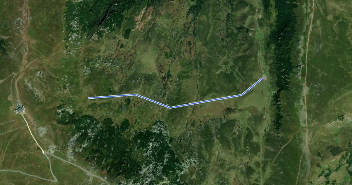 Маршрут Wanderweg 593A на спутниковом снимке