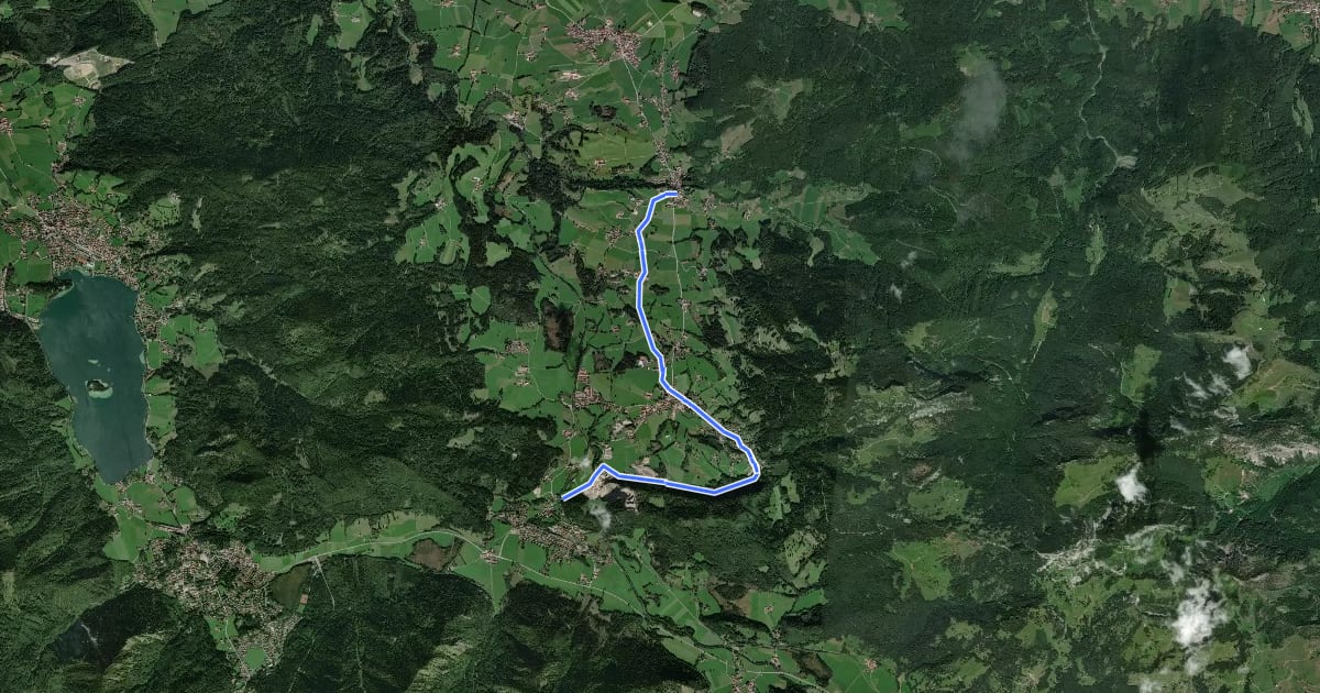 Маршрут Wanderweg 594 - Fischbachau на спутниковом снимке