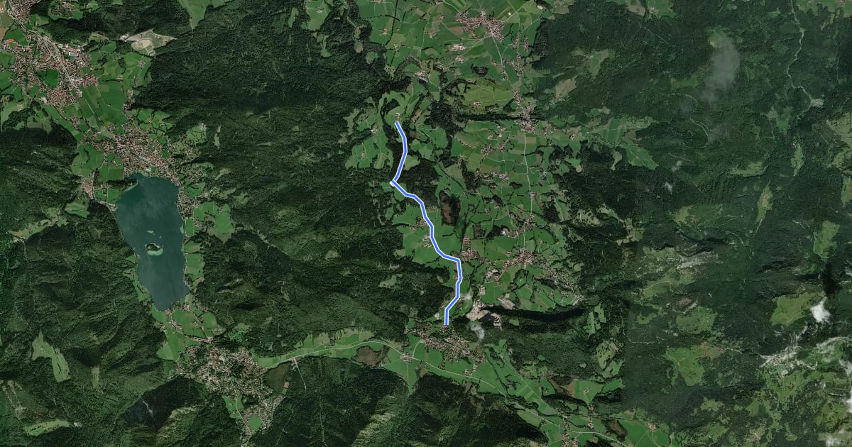 Маршрут Wanderweg 597 - Fischbachau на спутниковом снимке