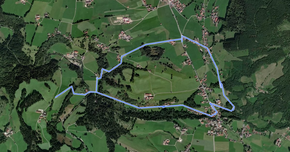 Маршрут Wanderweg 599 - Fischbachau на спутниковом снимке