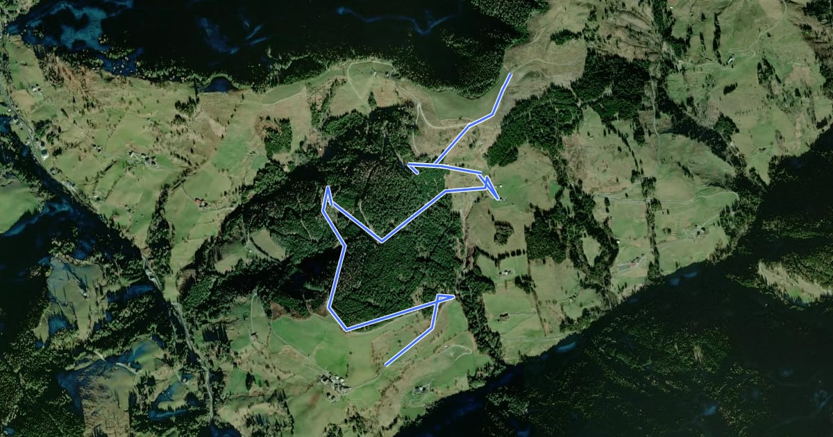 Маршрут Wanderweg 59a на спутниковом снимке