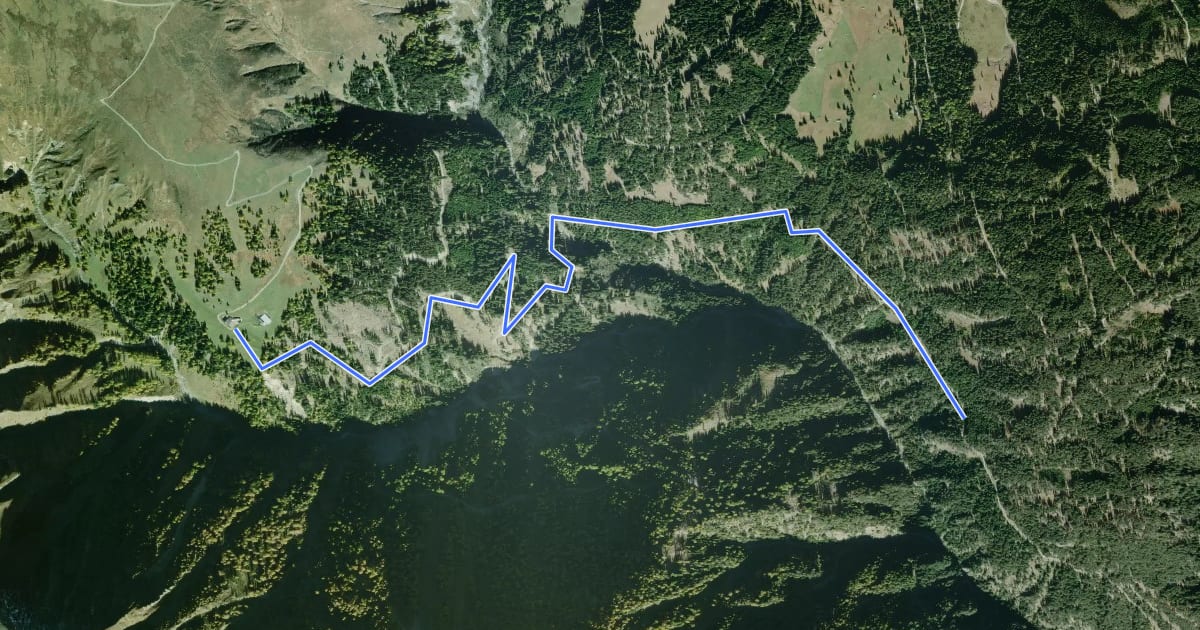 Маршрут Wanderweg 5A на спутниковом снимке