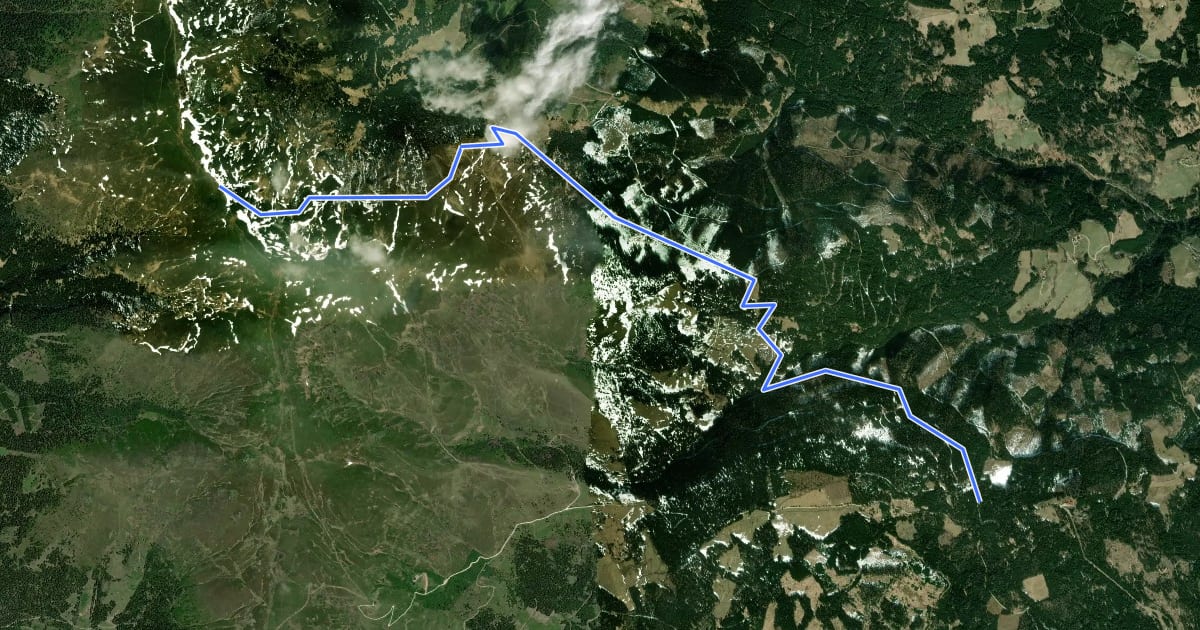 Маршрут Wanderweg 5a на спутниковом снимке