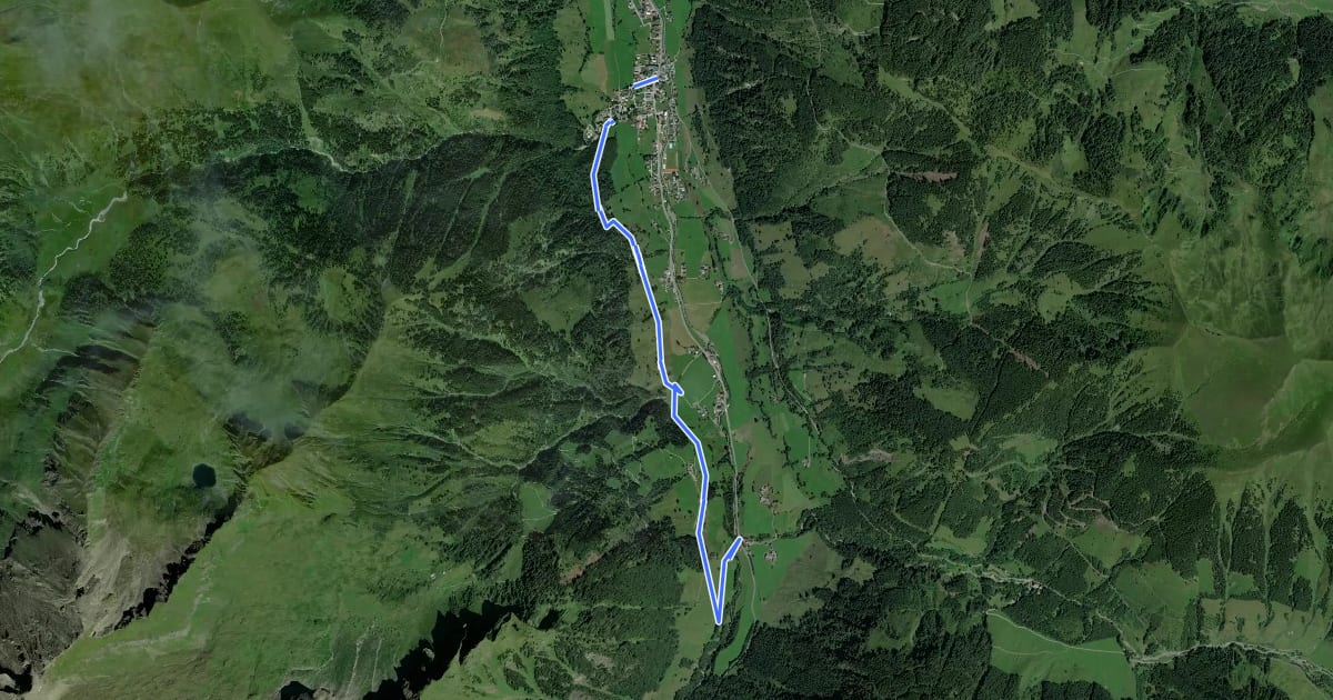 Маршрут Wanderweg 5A (Fuscher Höhenweg) на спутниковом снимке