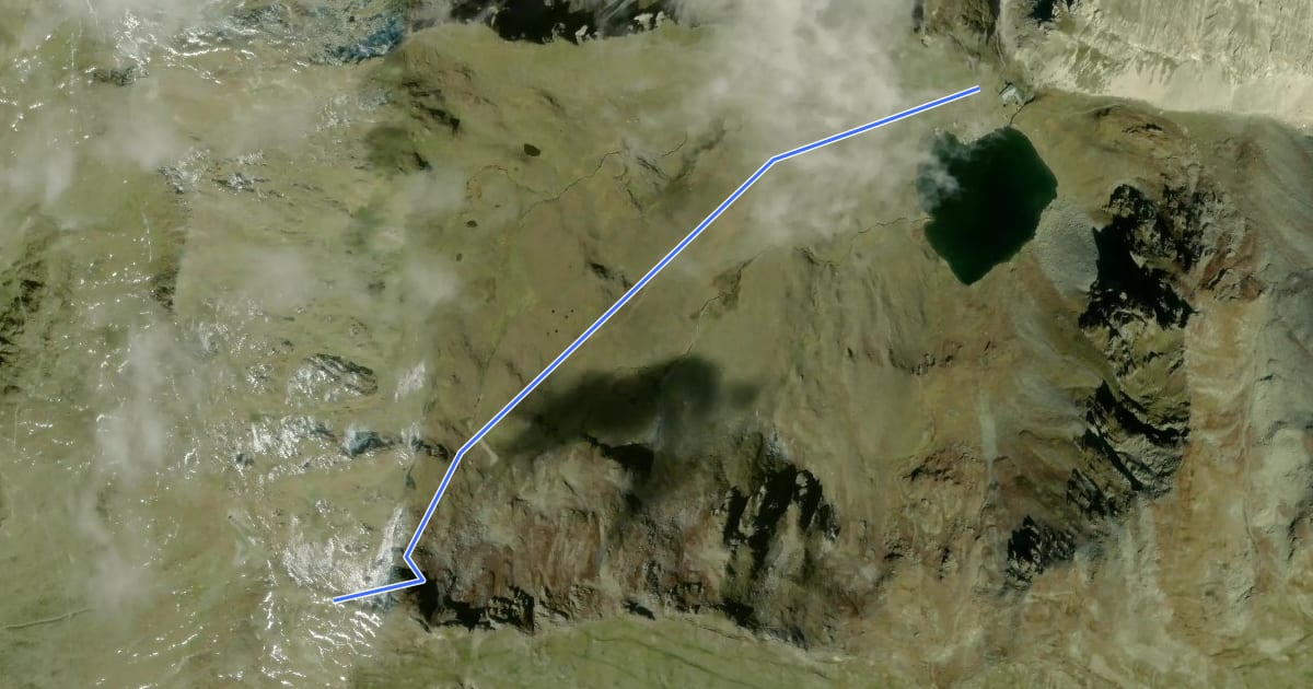 Маршрут Wanderweg 5B на спутниковом снимке