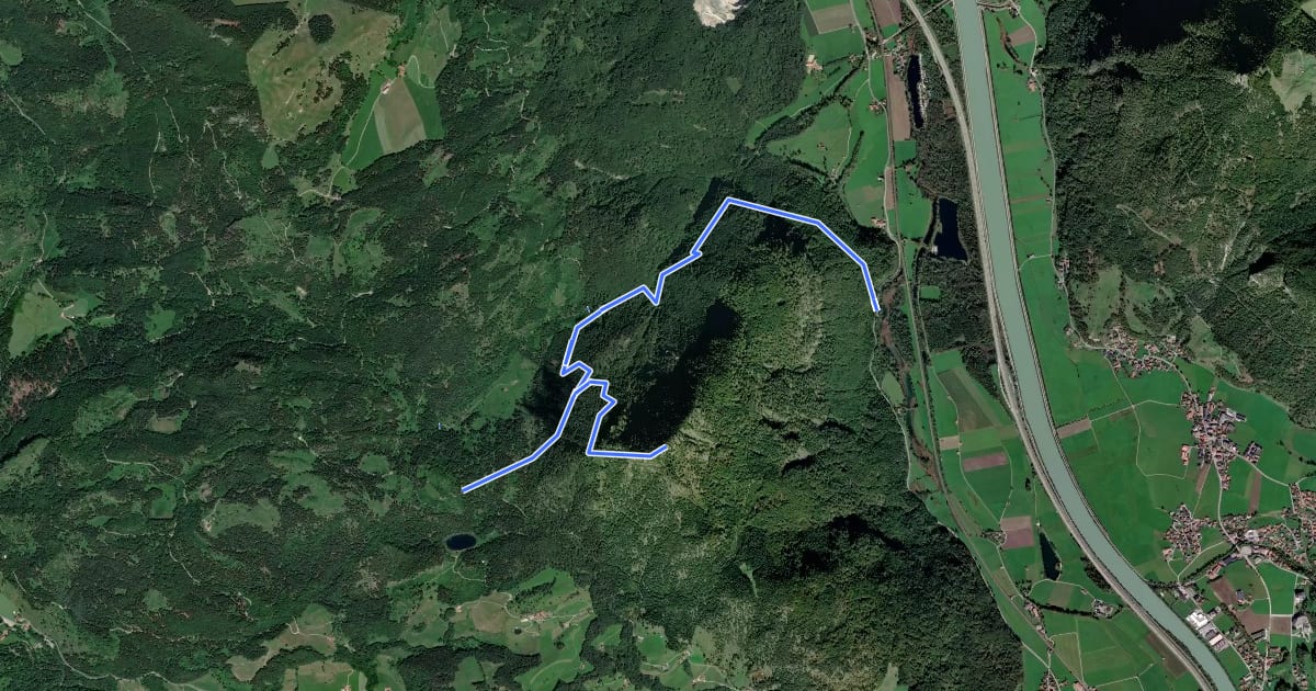 Маршрут Wanderweg 5d - Oberaudorf на спутниковом снимке