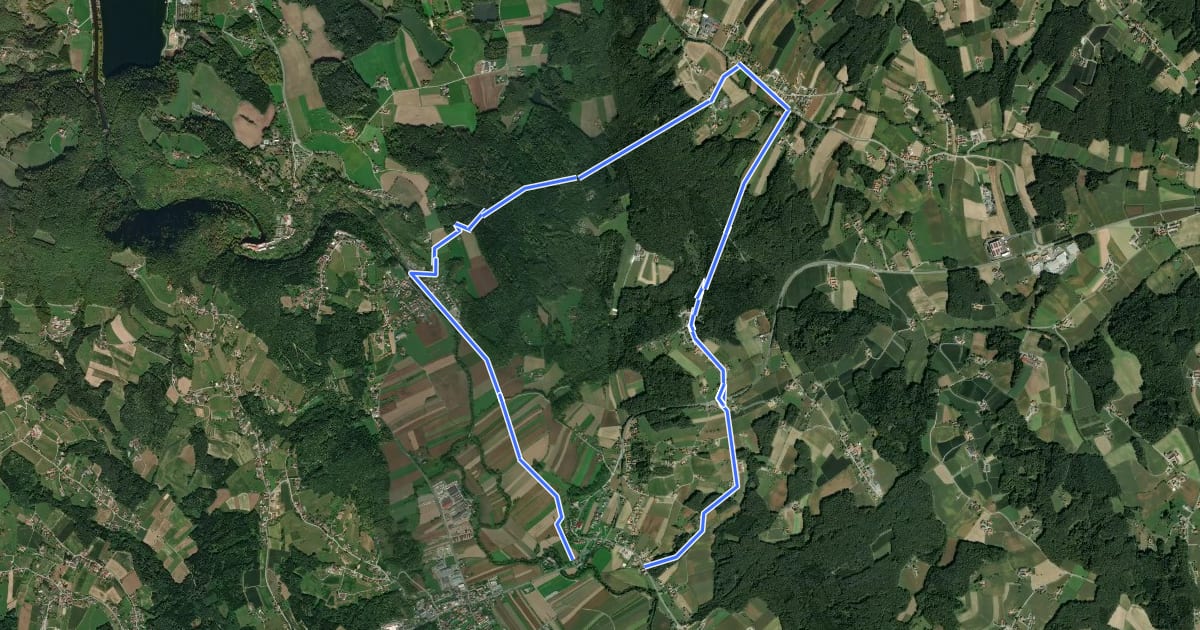 Маршрут Wanderweg 6 на спутниковом снимке