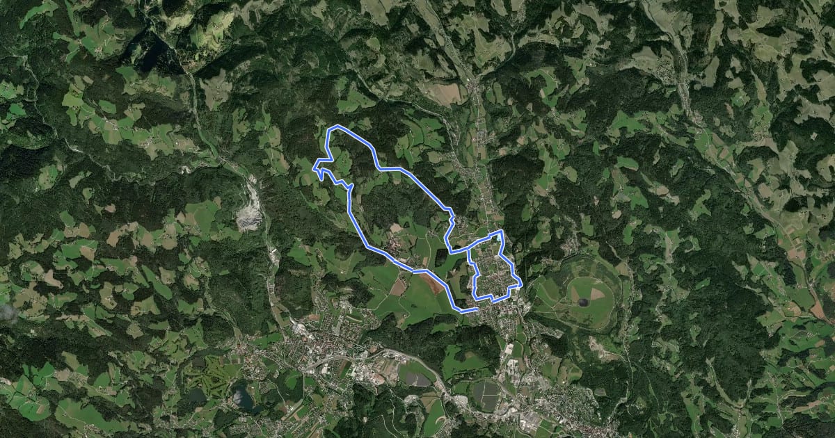Маршрут Wanderweg 6 на спутниковом снимке
