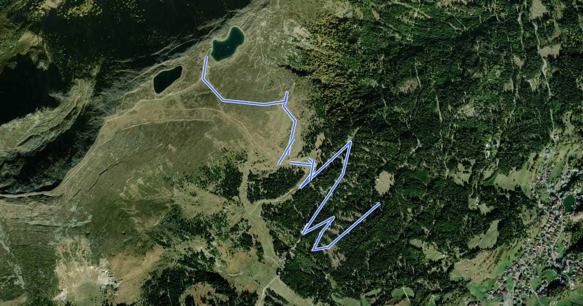 Маршрут Wanderweg 6 на спутниковом снимке