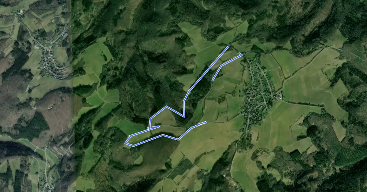 Маршрут Wanderweg 6 на спутниковом снимке