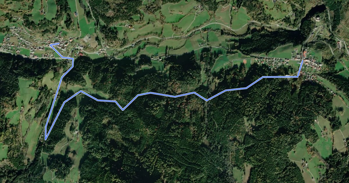 Маршрут Wanderweg 6 на спутниковом снимке