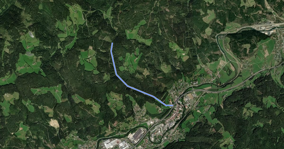 Маршрут Wanderweg 6 на спутниковом снимке