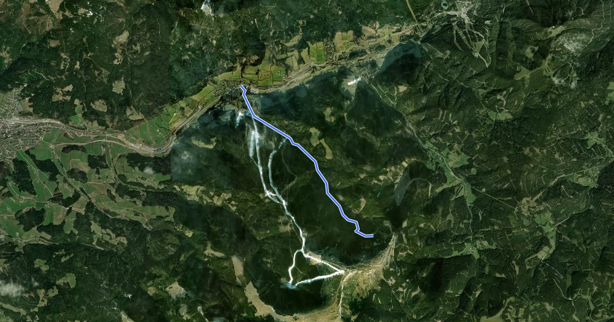 Маршрут Wanderweg 6 на спутниковом снимке
