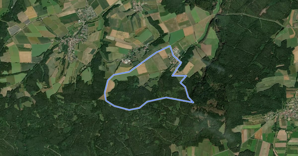 Маршрут Wanderweg 6 на спутниковом снимке