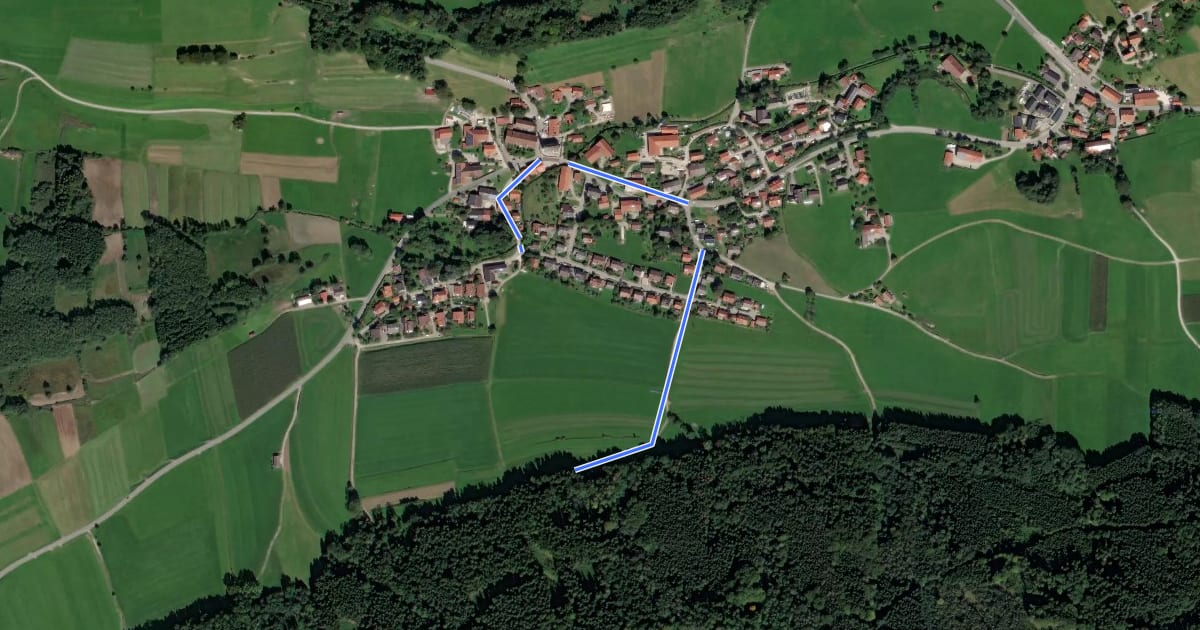 Маршрут Wanderweg 6 - Bad Endorf на спутниковом снимке