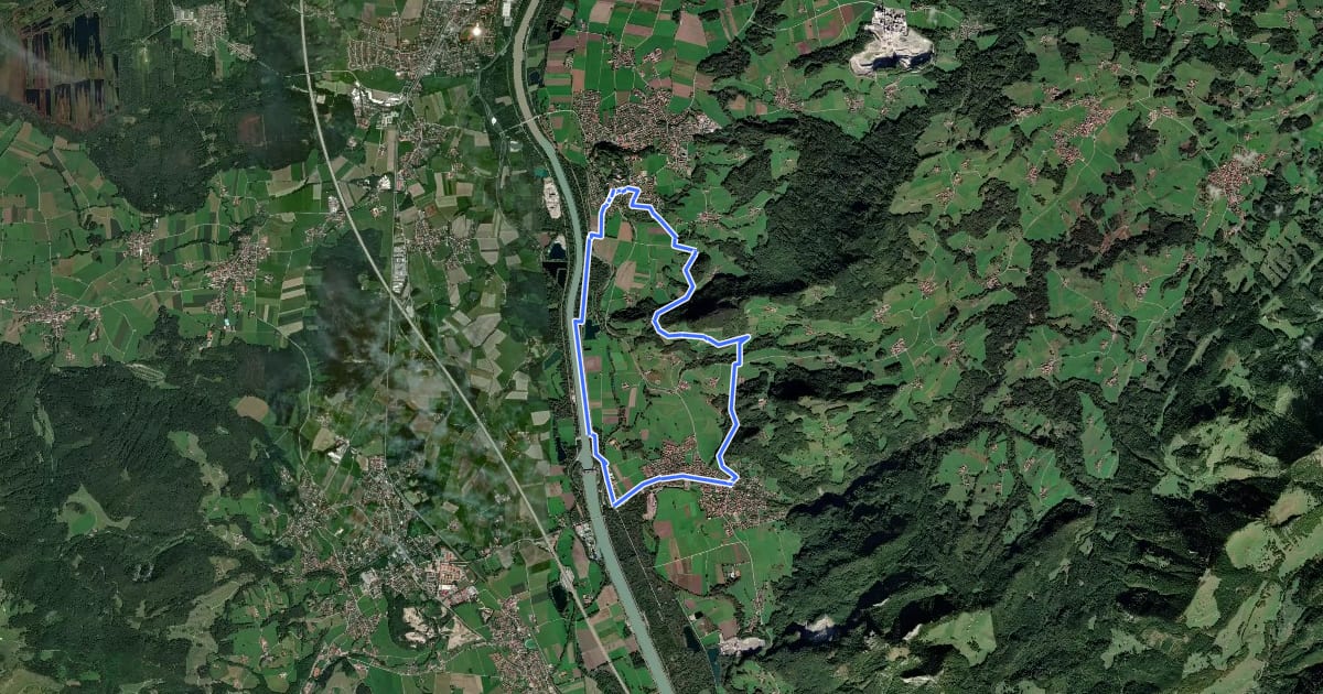 Маршрут Wanderweg 6 - Nußdorf на спутниковом снимке
