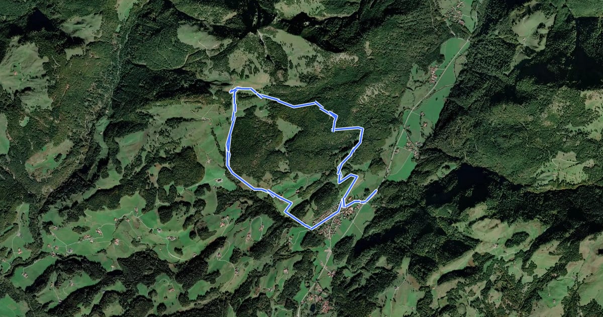 Маршрут Wanderweg 6 - Von Sachrang zum Spitzstein на спутниковом снимке