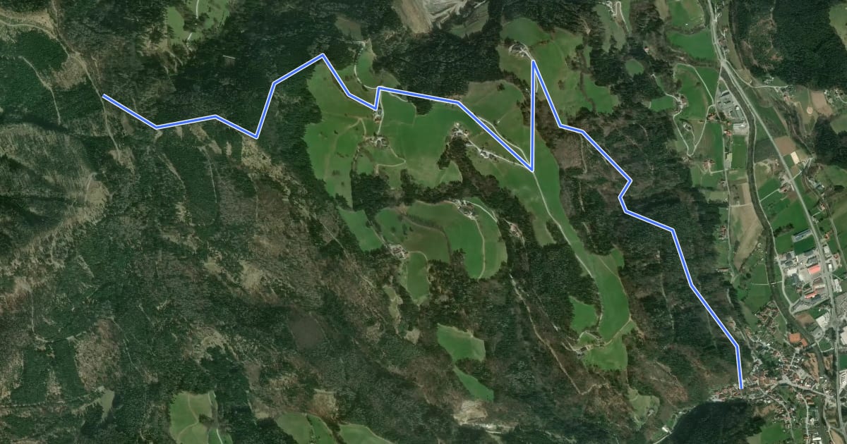 Маршрут Wanderweg 60 на спутниковом снимке