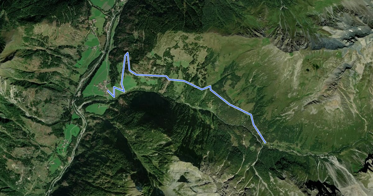 Маршрут Wanderweg 60 на спутниковом снимке
