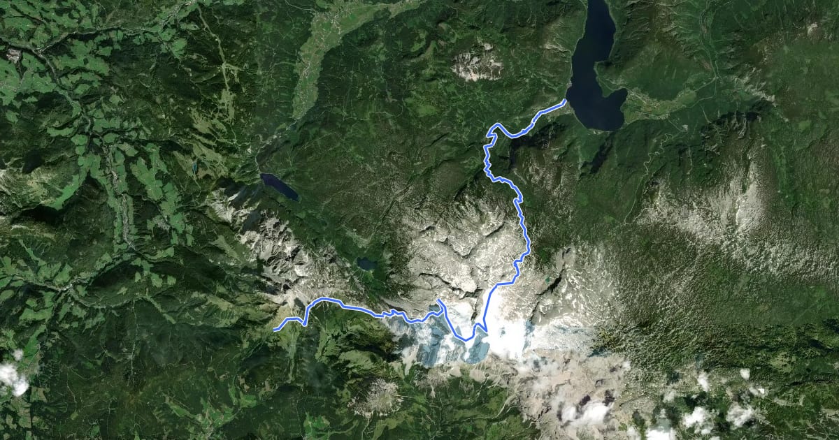 Маршрут Wanderweg 601 на спутниковом снимке