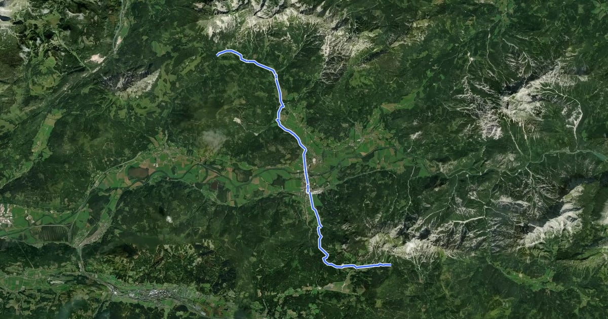 Маршрут Wanderweg 601 на спутниковом снимке