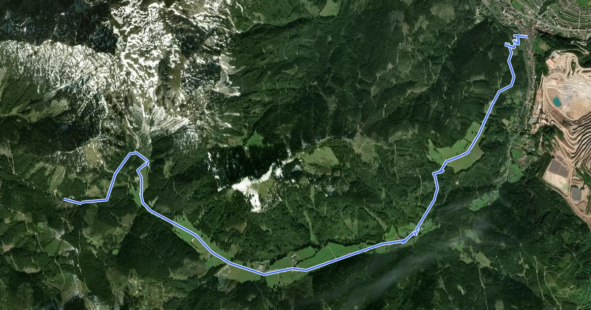 Маршрут Wanderweg 601 на спутниковом снимке