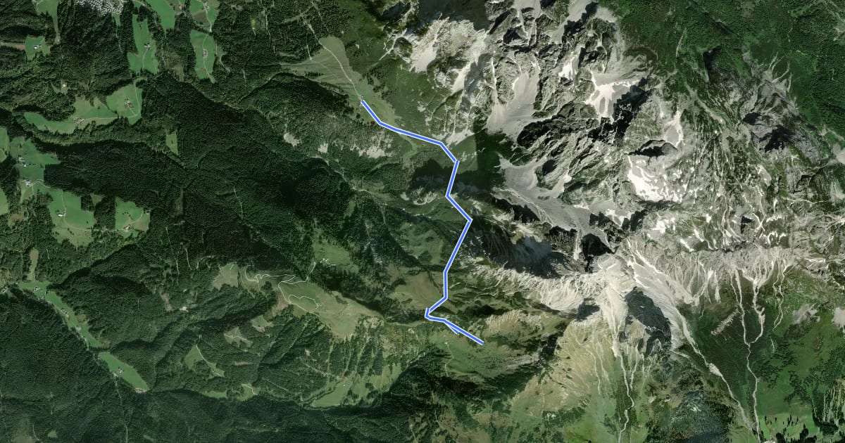Маршрут Wanderweg 601A на спутниковом снимке