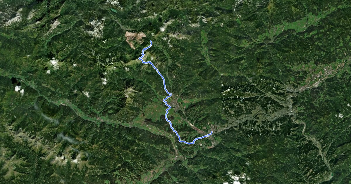 Маршрут Wanderweg 605 на спутниковом снимке