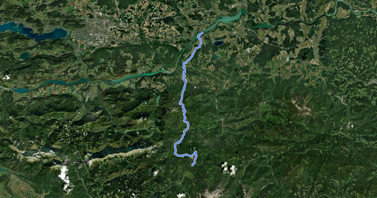 Маршрут Wanderweg 608 на спутниковом снимке