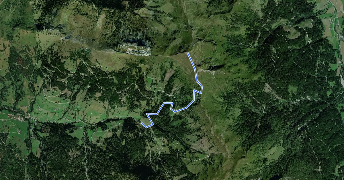 Маршрут Wanderweg 61 на спутниковом снимке