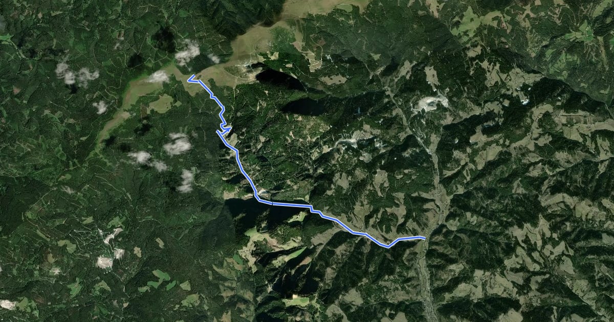 Маршрут Wanderweg 61 на спутниковом снимке