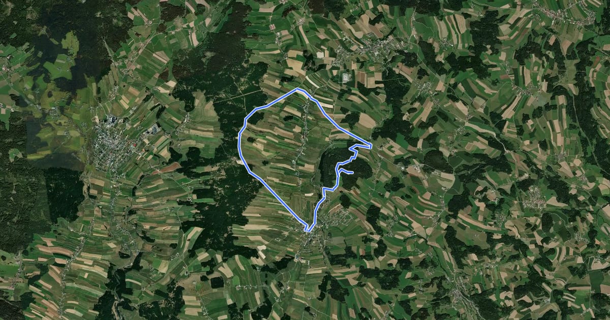 Маршрут Wanderweg 61 на спутниковом снимке