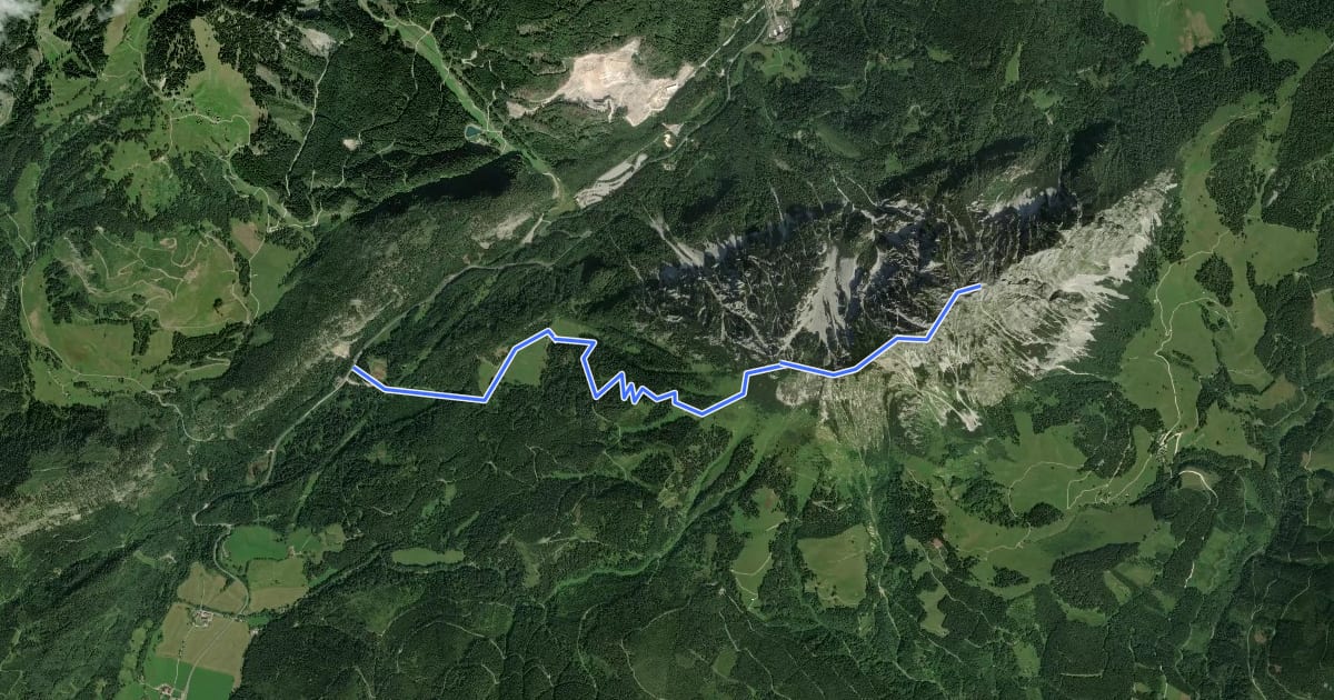 Маршрут Wanderweg 610 на спутниковом снимке