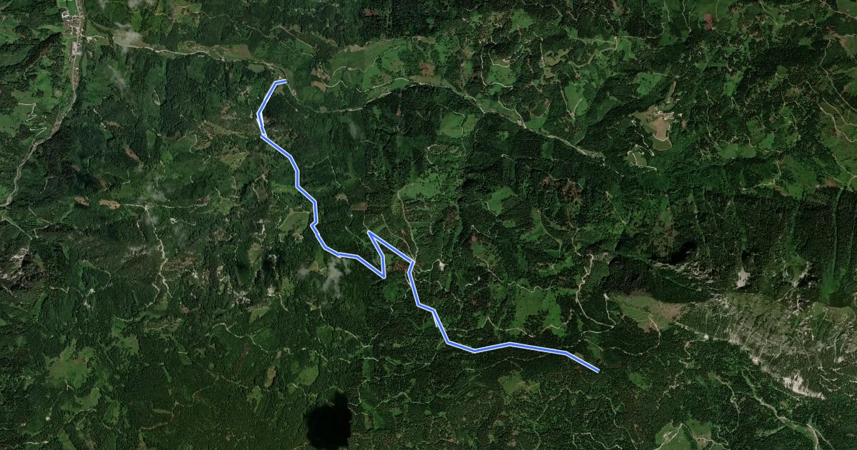 Маршрут Wanderweg 611 на спутниковом снимке