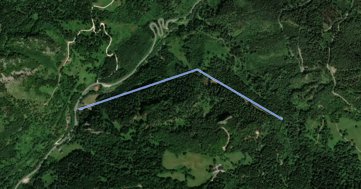 Маршрут Wanderweg 612 на спутниковом снимке