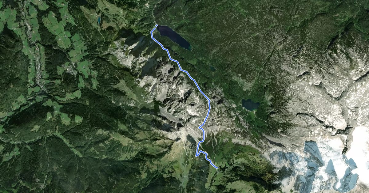 Маршрут Wanderweg 612 на спутниковом снимке