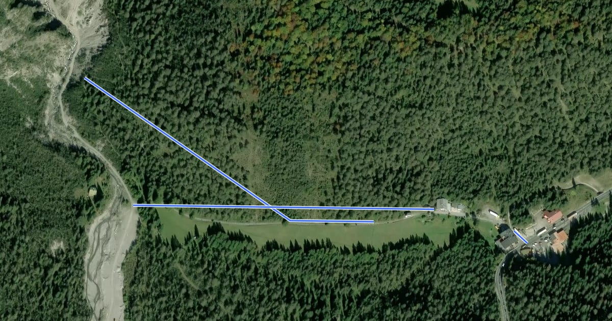 Маршрут Wanderweg 612 (Berwang - Fernpaß) на спутниковом снимке