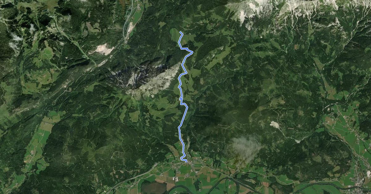 Маршрут Wanderweg 613 на спутниковом снимке