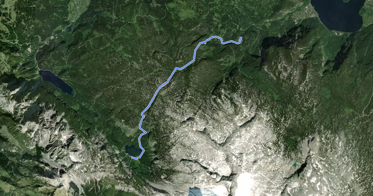 Маршрут Wanderweg 613 на спутниковом снимке